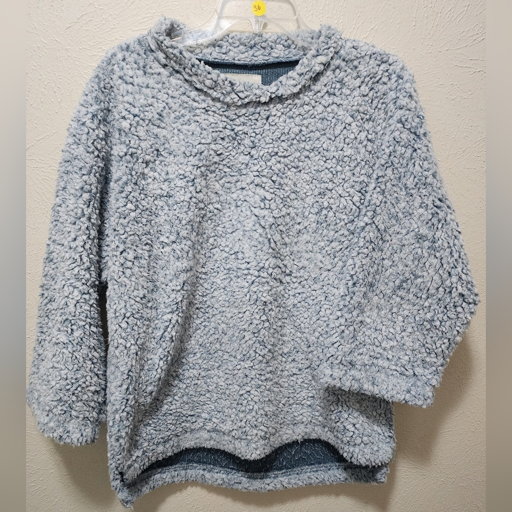 dylan Cozy Blue-Gray Women's Cowl Neck Sweater